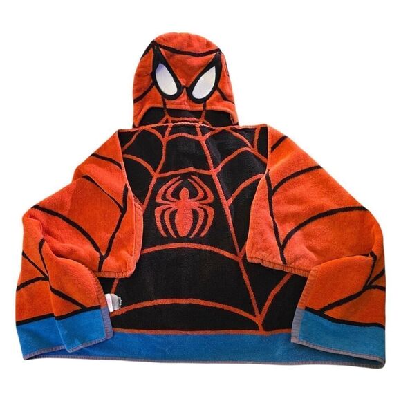 Spiderman Toddler Hooded Towel And Spiderman 20 Oz Zak Designs Water Bottle - Picture 2 of 3